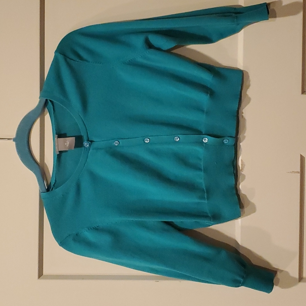 Ann Taylor - Cropped Cardigan in Teal